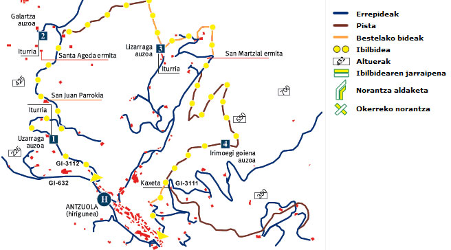 Uzarraga- Galartza- Lizarraga- Irimoegi Goena Auzoetatik PR-GI 98 Uzarraga- Galartza- Lizarraga- Irimoegi Goena Auzoetatik PR-GI 98